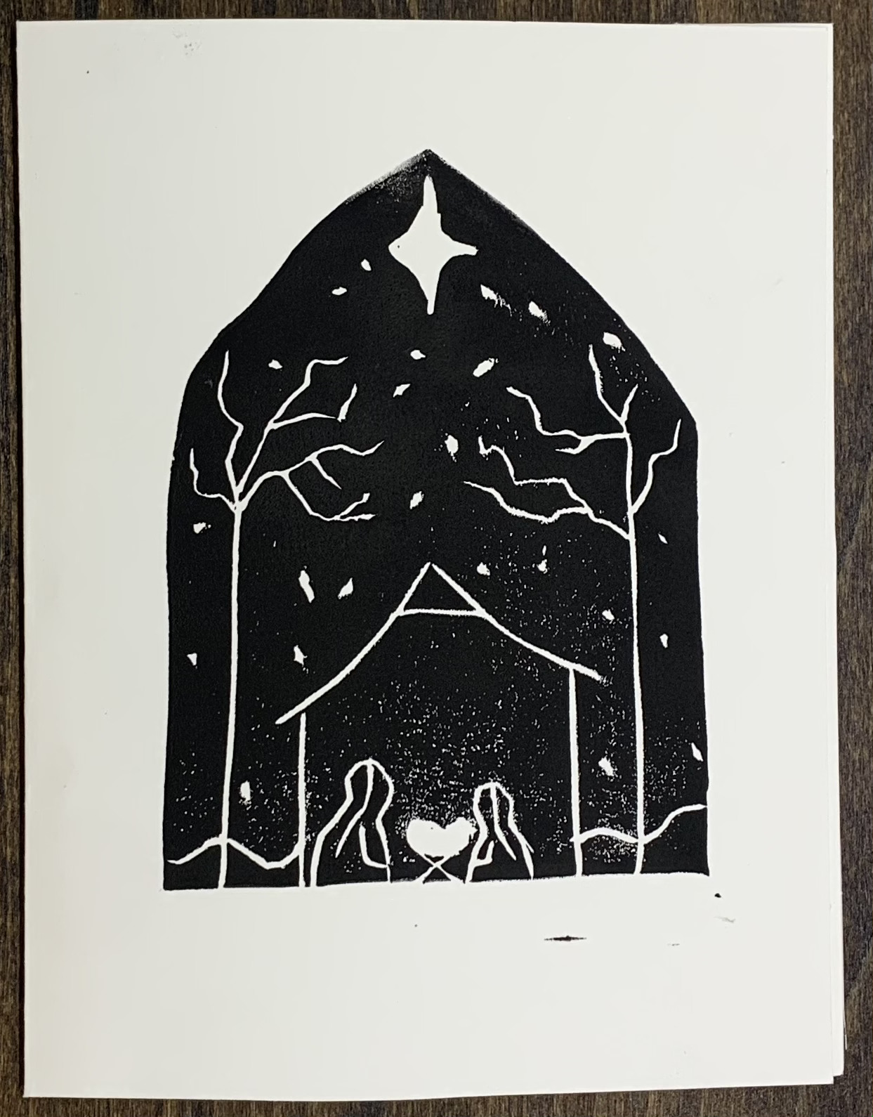 Manger Christmas Card