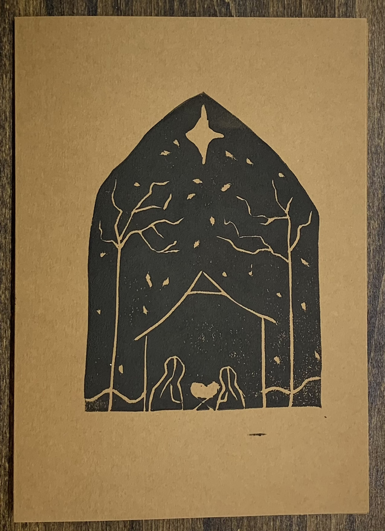 Manger Christmas Card