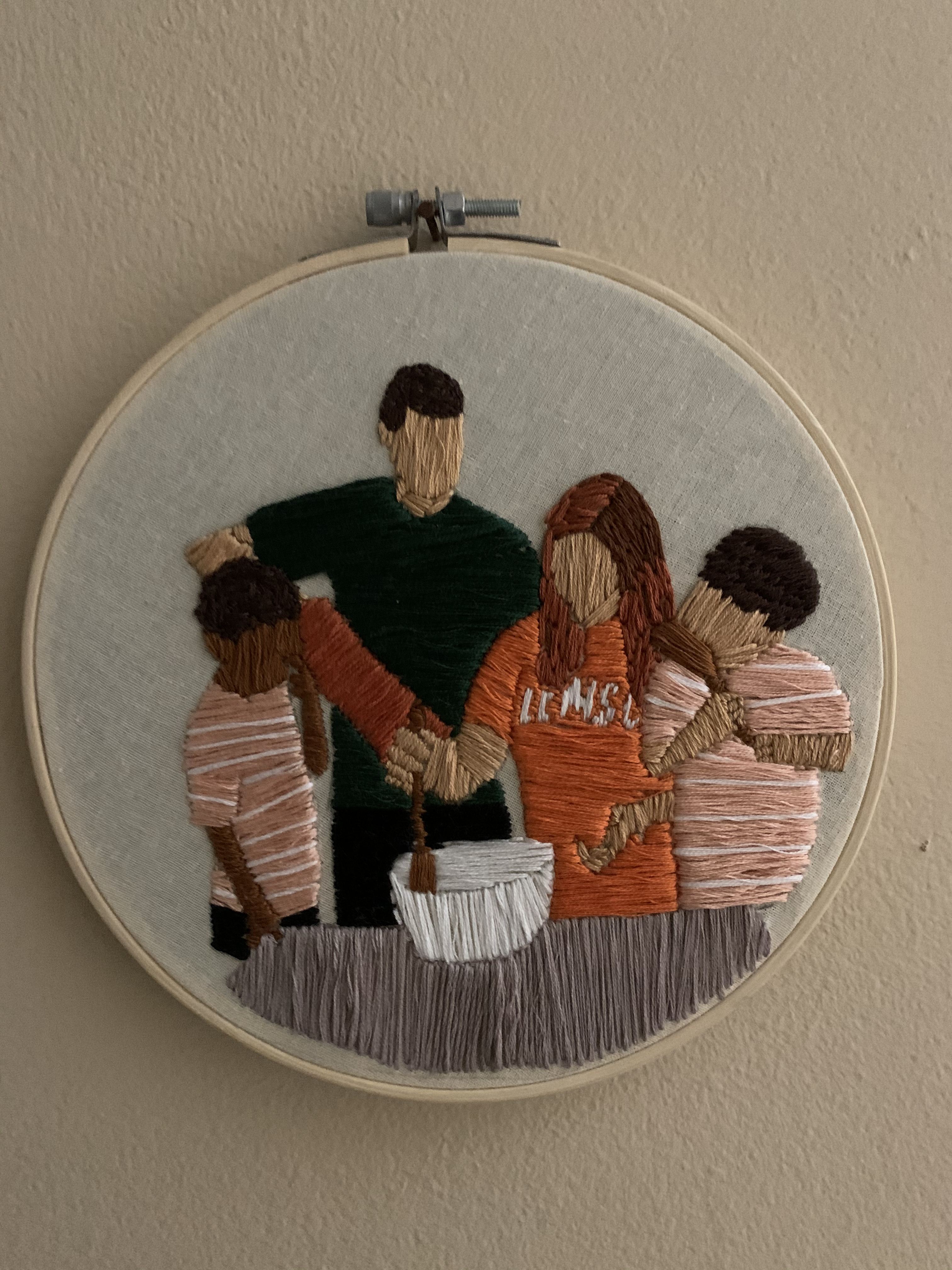 Hand Embroidered Family Portraits