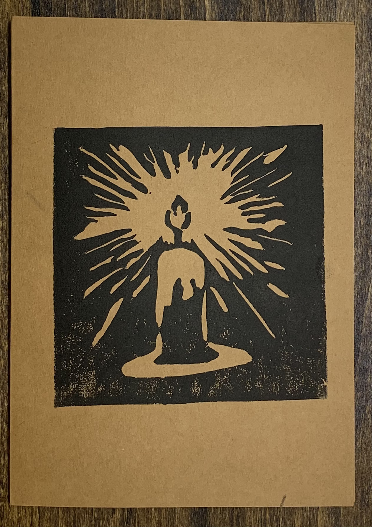 Candle Christmas Card