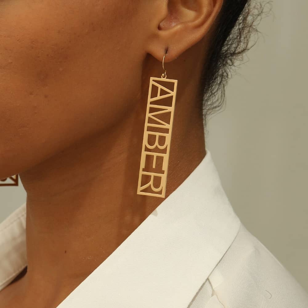 Whimsy Rectangle Custom Earrings