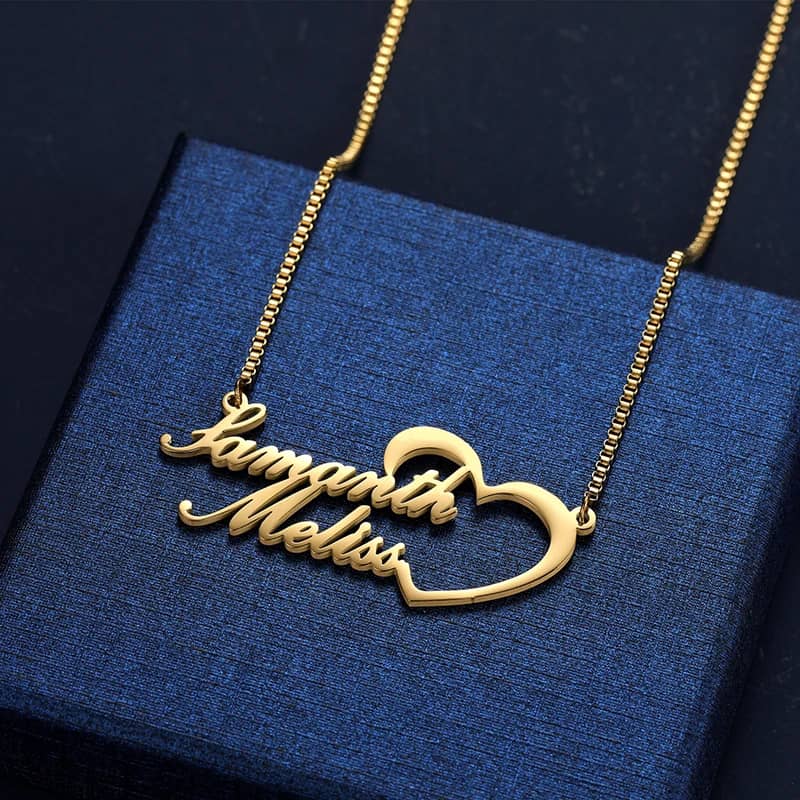 Double Name Custom Necklace