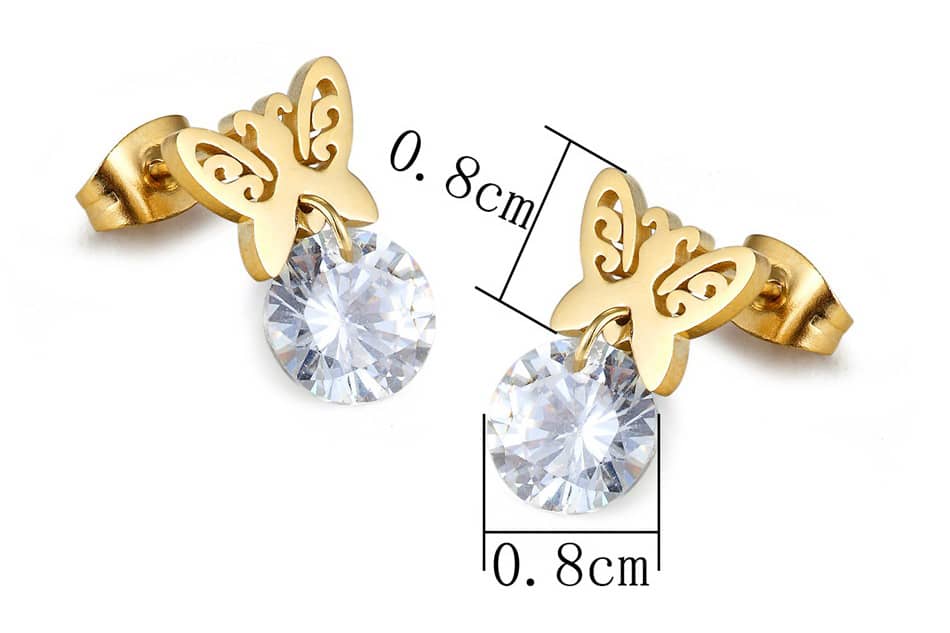 Butterfly Crystal Earrings