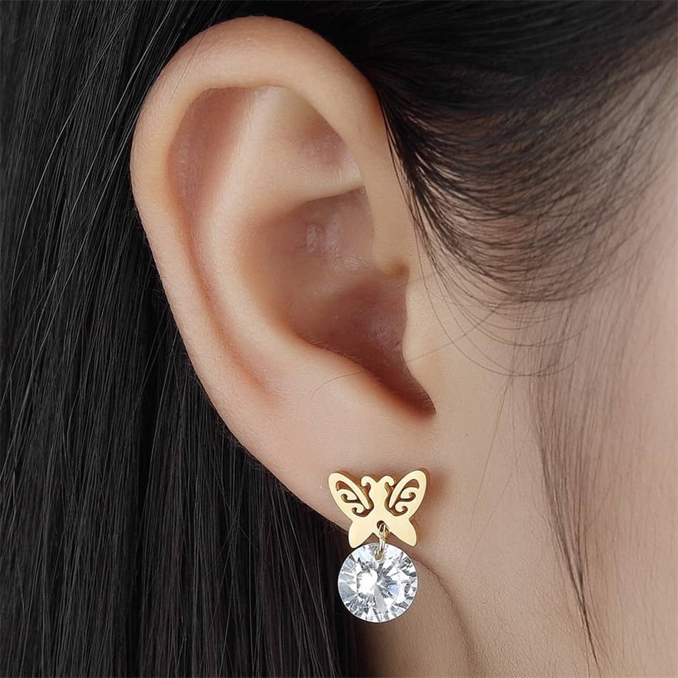 Butterfly Crystal Earrings
