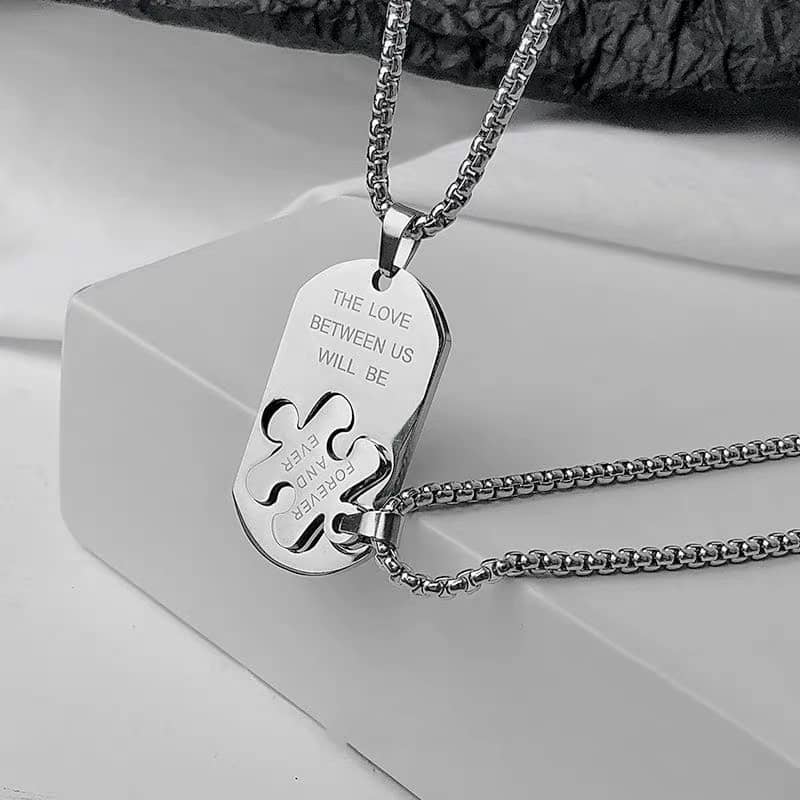 Couple's Puzzle Piece Necklaces