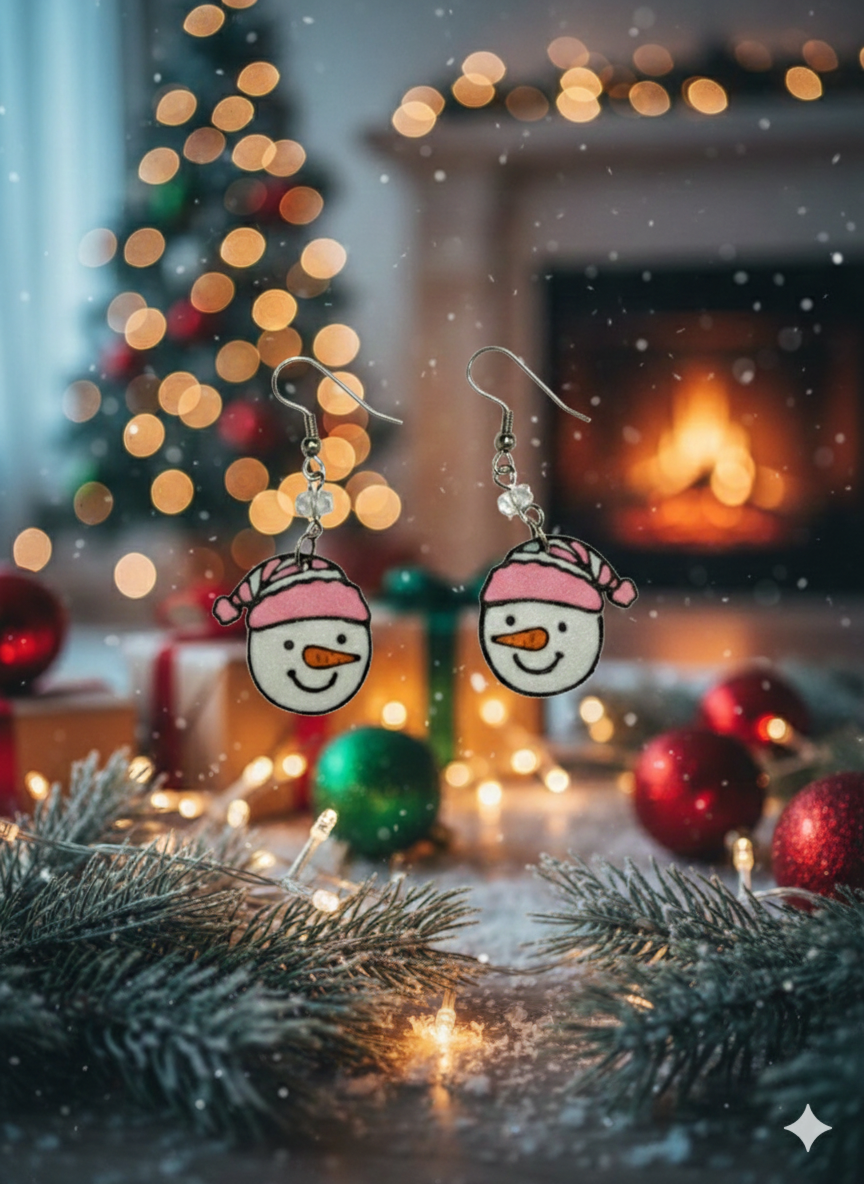 Snowman Earrings