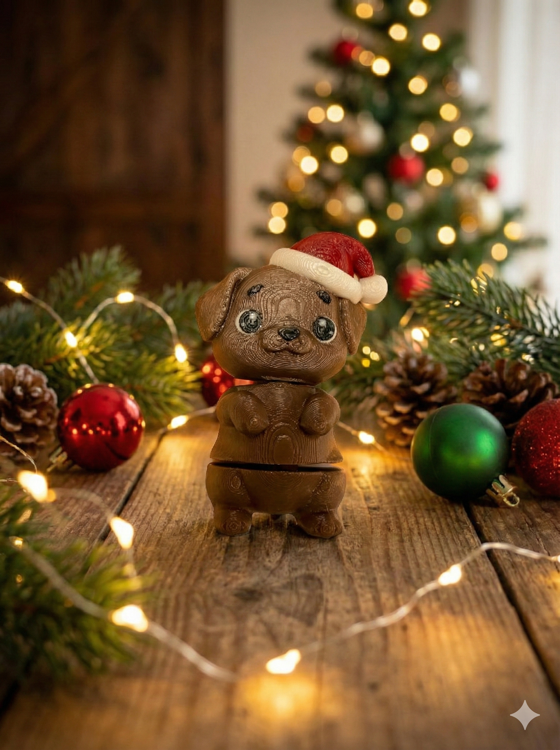 Flexi Dog with Santa Hat – Holiday Friend