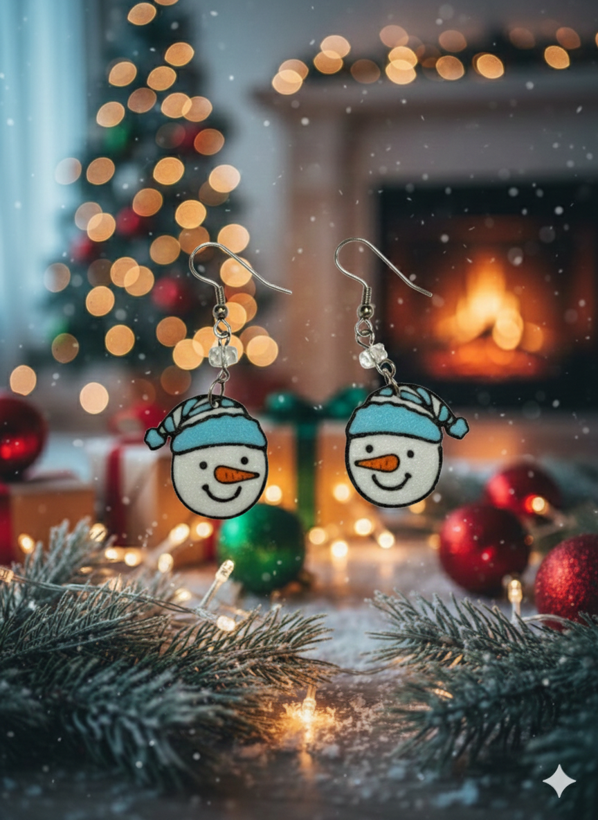 Snowman Earrings