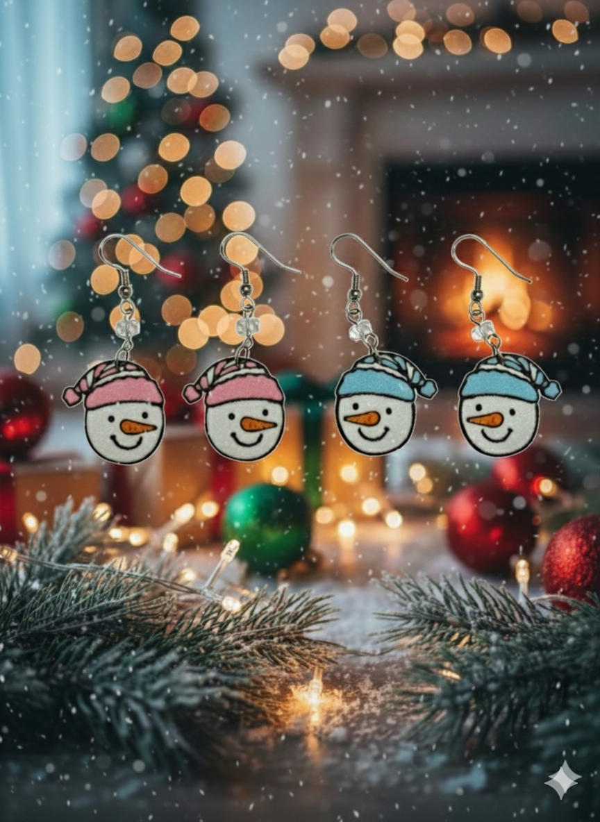 Snowman Earrings
