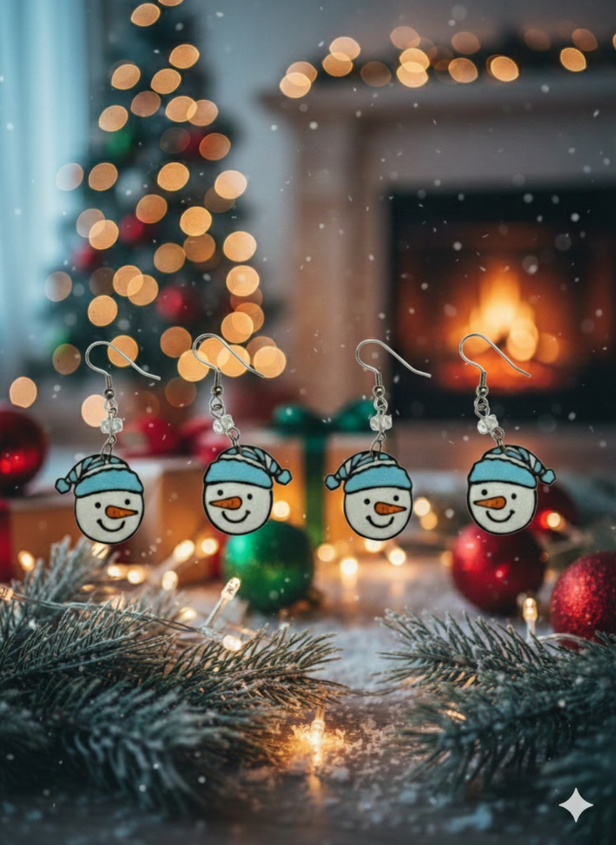 Snowman Earrings