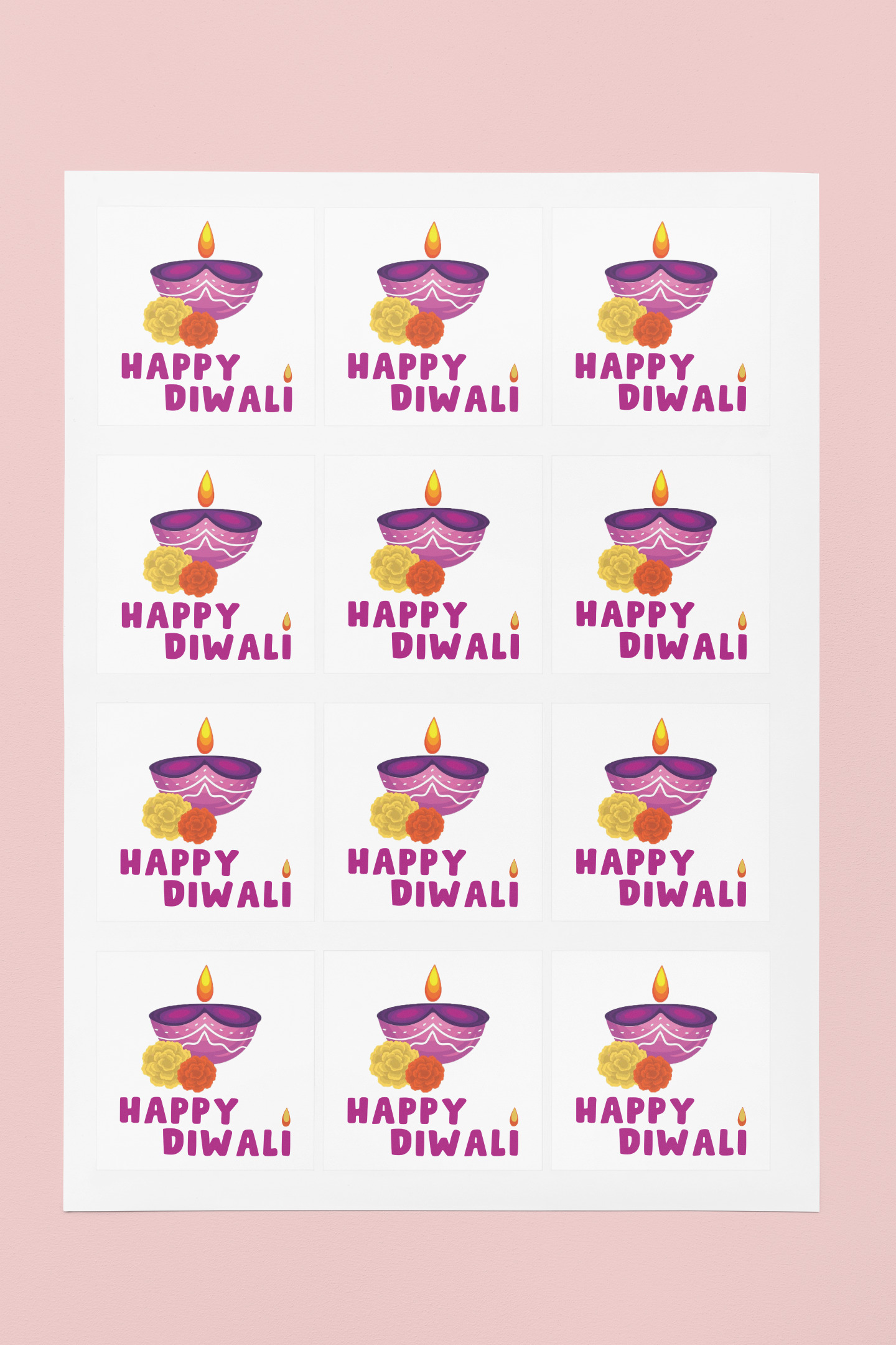 Diwali Sticker Label