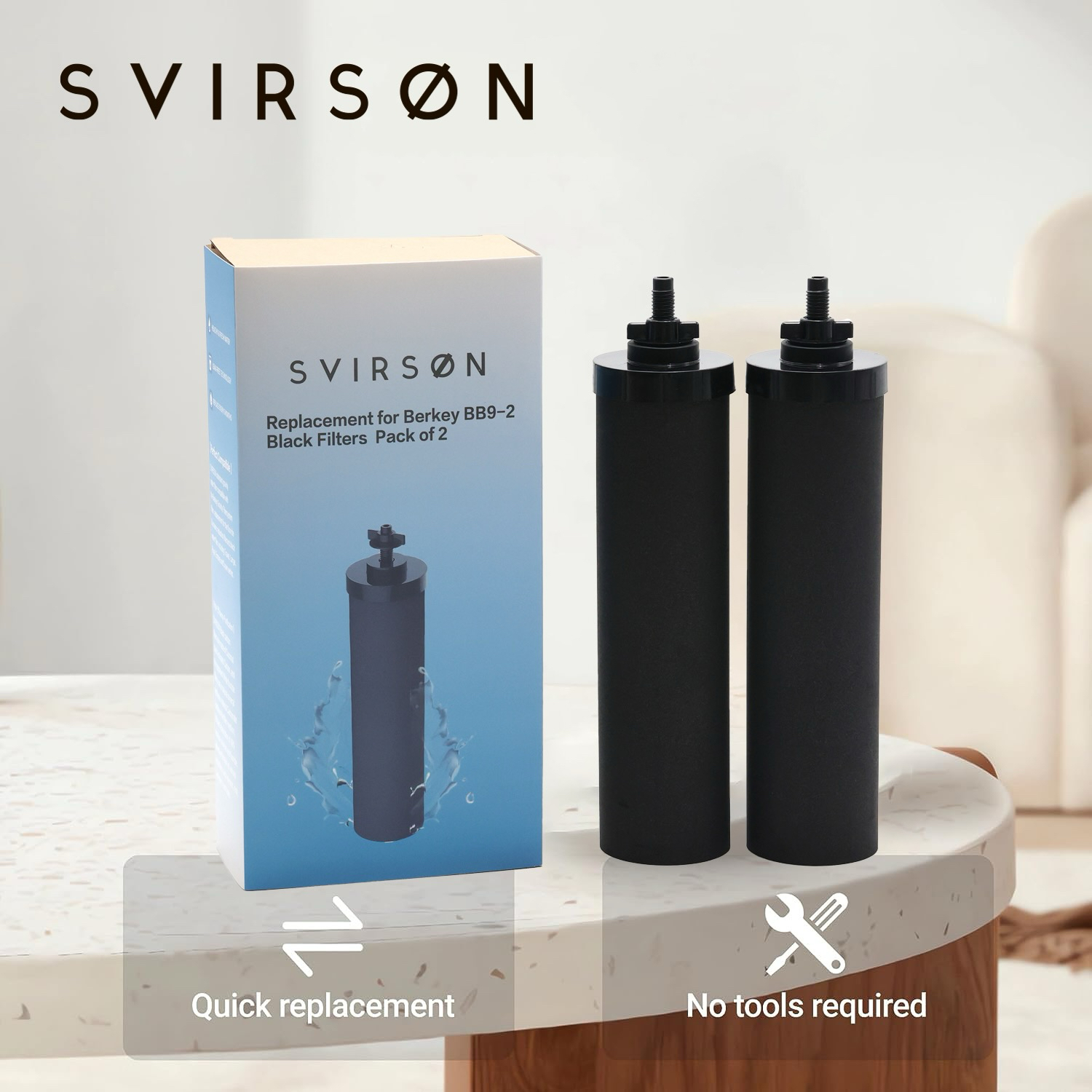Replacement Berkey BB9-2 Black Filters