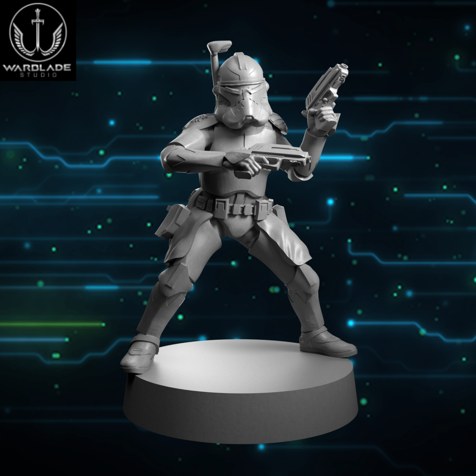 Wolffe Miniature For Star Wars Shatterpoint Game, Resin, SCIFI, Tabletop, RPG, Skirmish