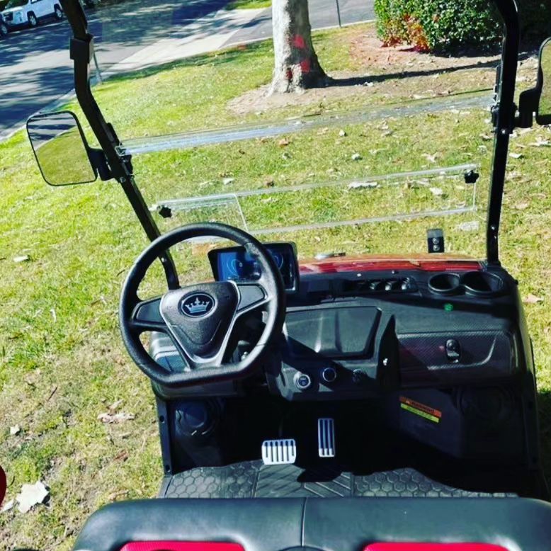 Red Electric Golf Car