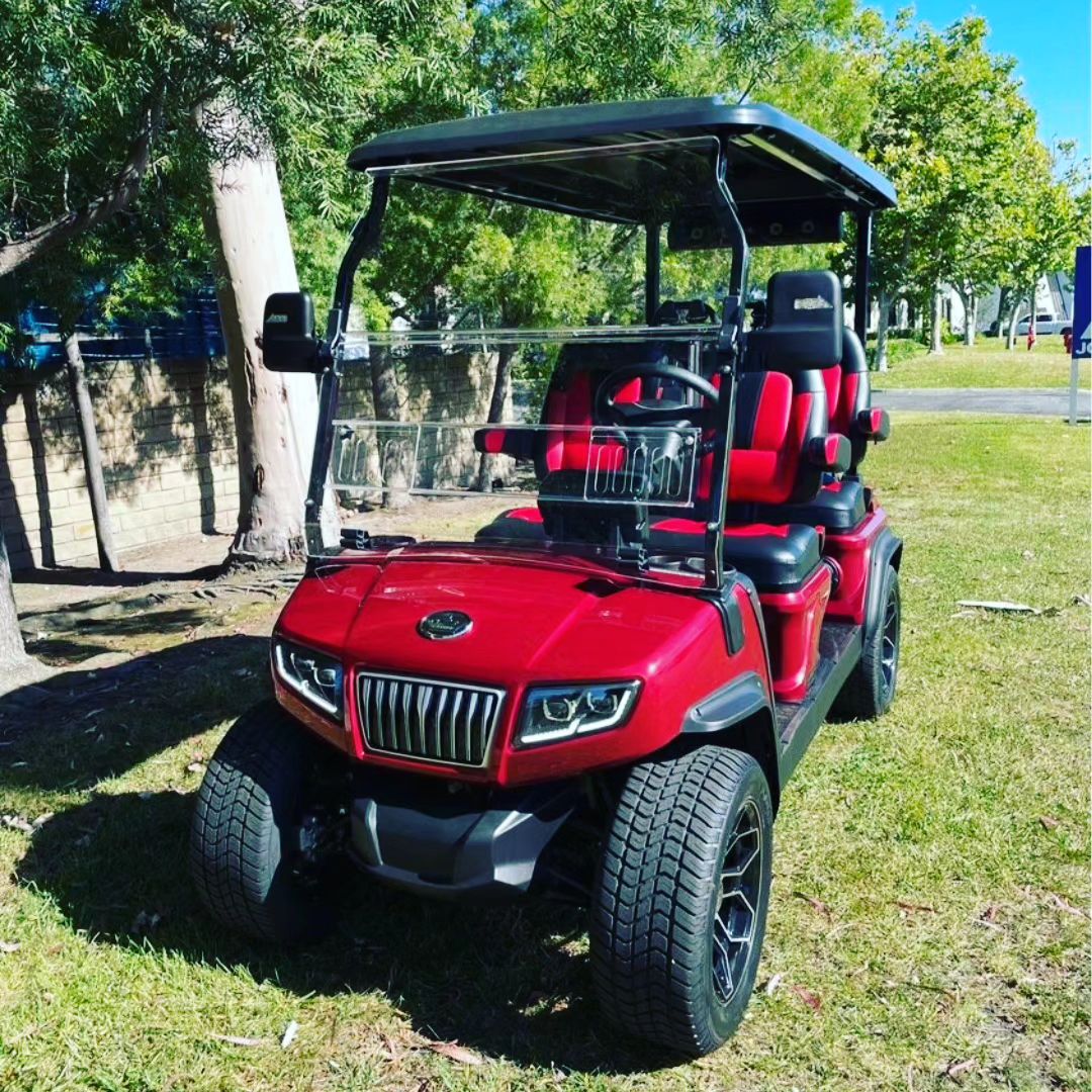 Red Electric Golf Car