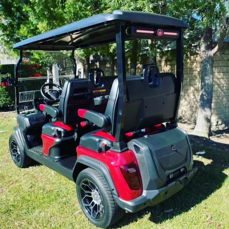 Red Electric Golf Car