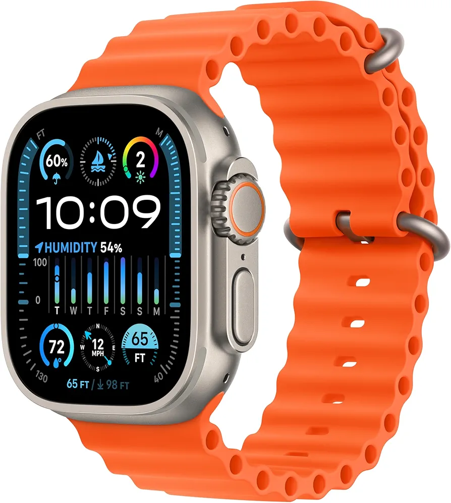 Apple watch with Orange Band
