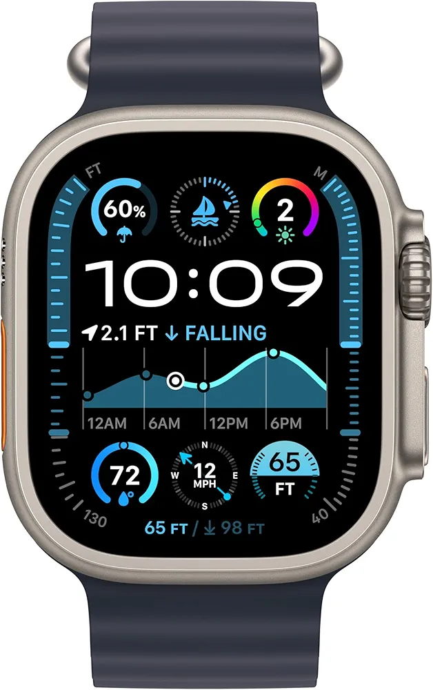 Apple watch with Navy Sport Band