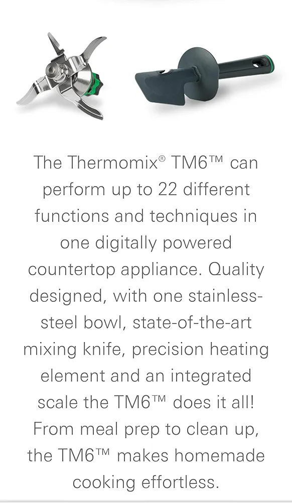 Thermomix Tm6 Multifunctional Cooking Appliance