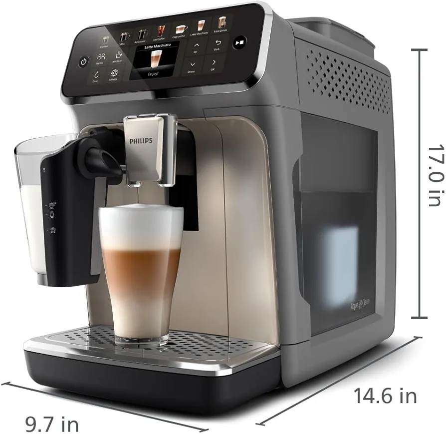 Philips 4400 Series Fully Automatic Espresso Machine – 12 Hot & Iced Coffee