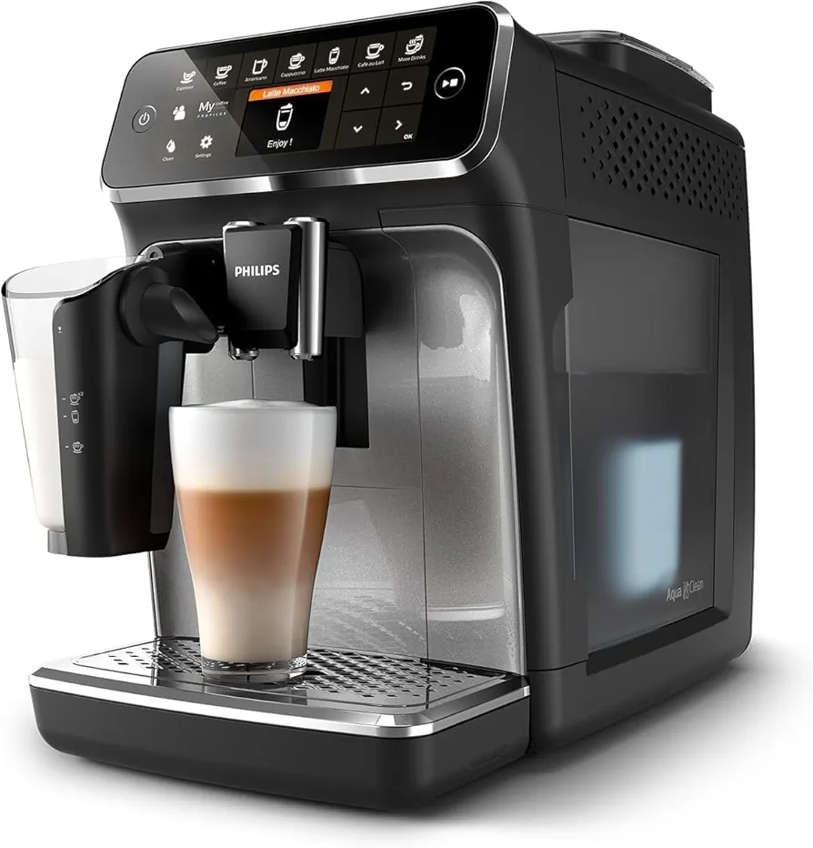Philips 4300 Series Fully Automatic Espresso Machine - LatteGo Milk Frother,