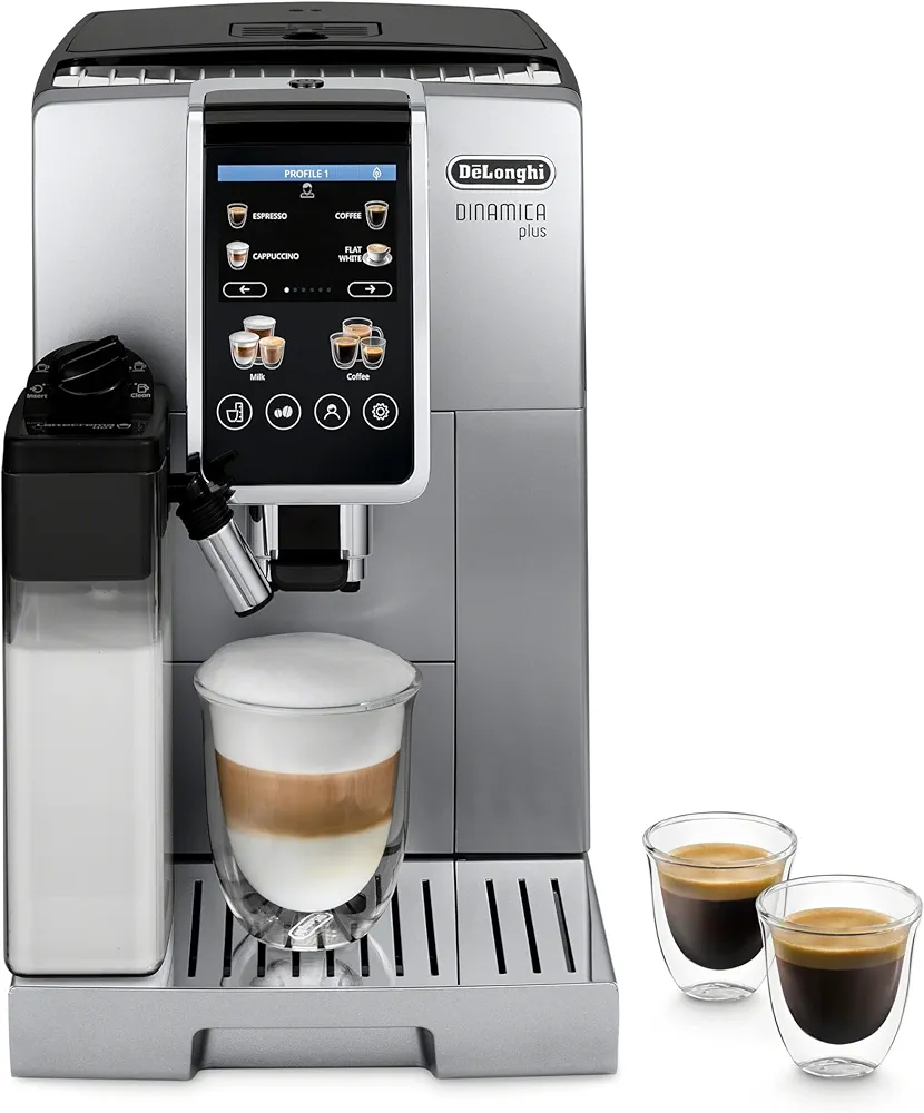 De'Longhi Dinamica Plus Espresso & Coffee Machine, Automatic Milk Frother