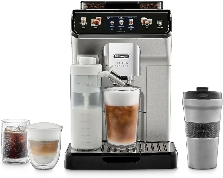 De'Longhi Eletta Explore Espresso Machine with Cold Brew, Automatic Hot & Cold Milk 