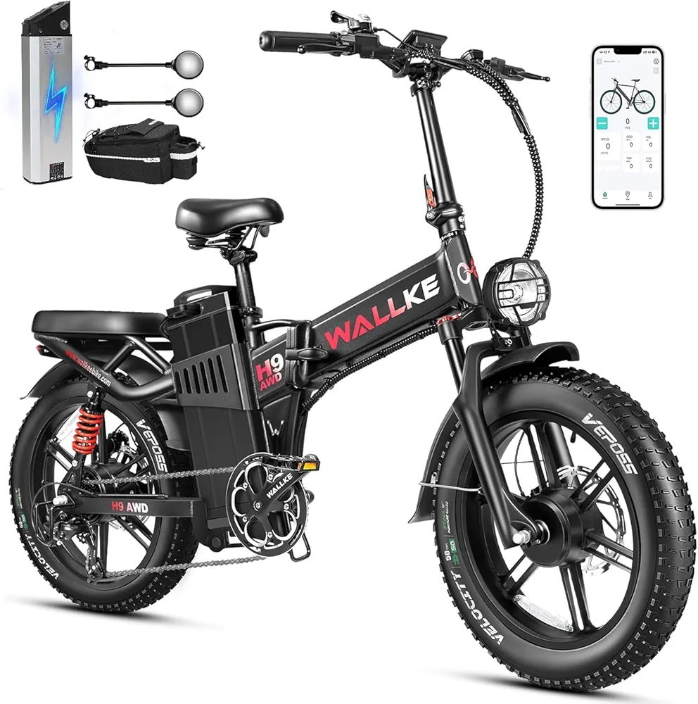 W Wallke H9 AWD 3200W Dual Motor Electric Bike 