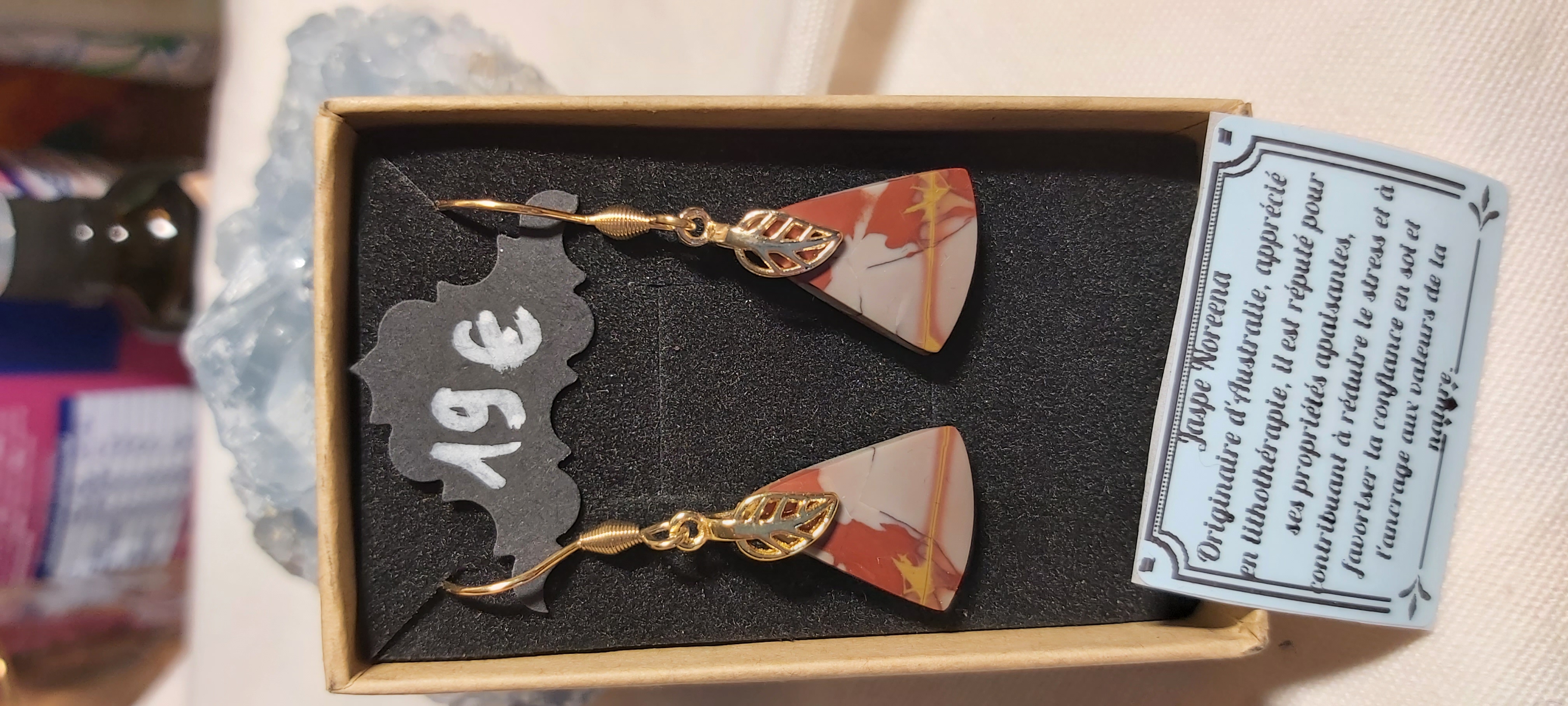 Boucles d'oreilles en Jaspe Moreena