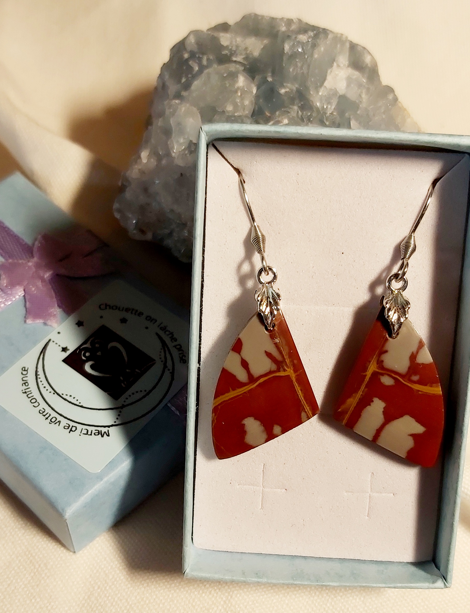 Boucles d'oreilles en Jaspe Noreena