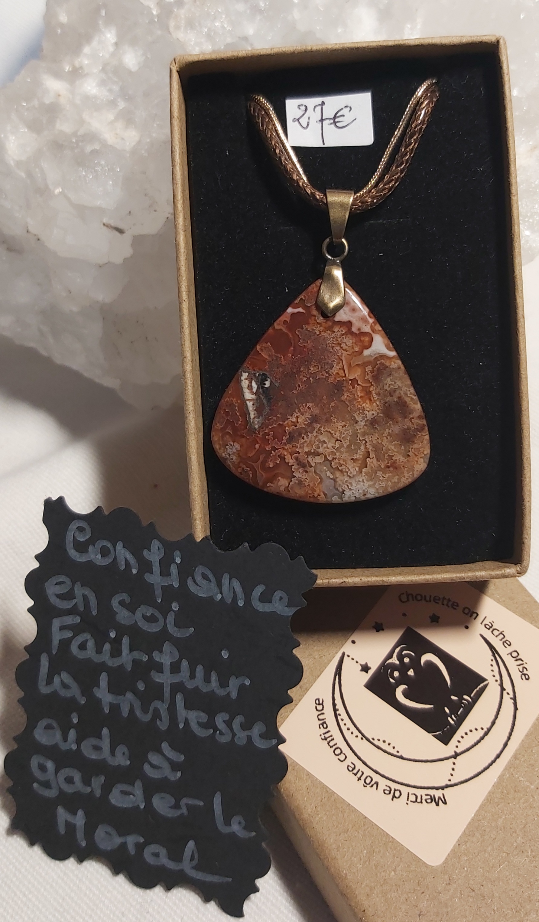 Pendentif en Agate du Botwana
