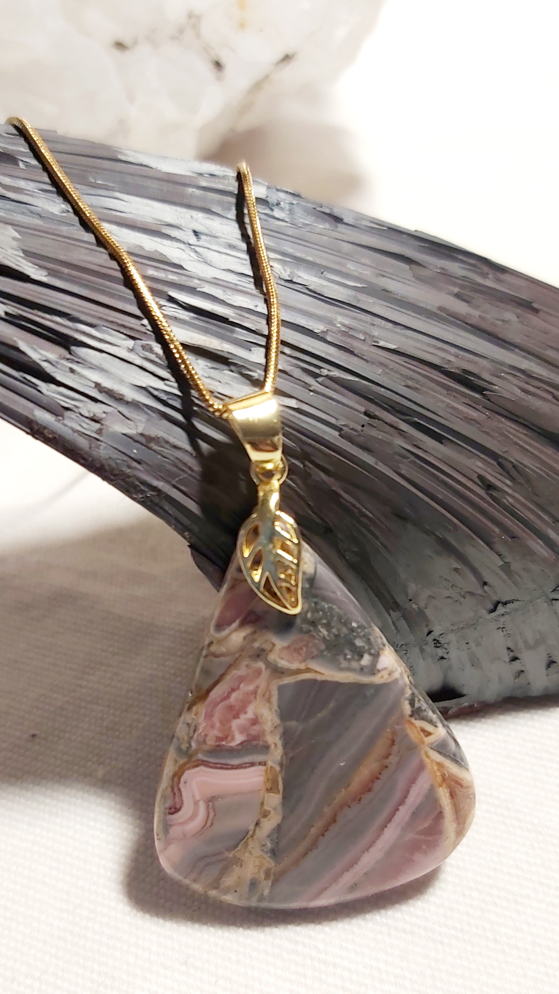 Pendentif en Rhodocrosite