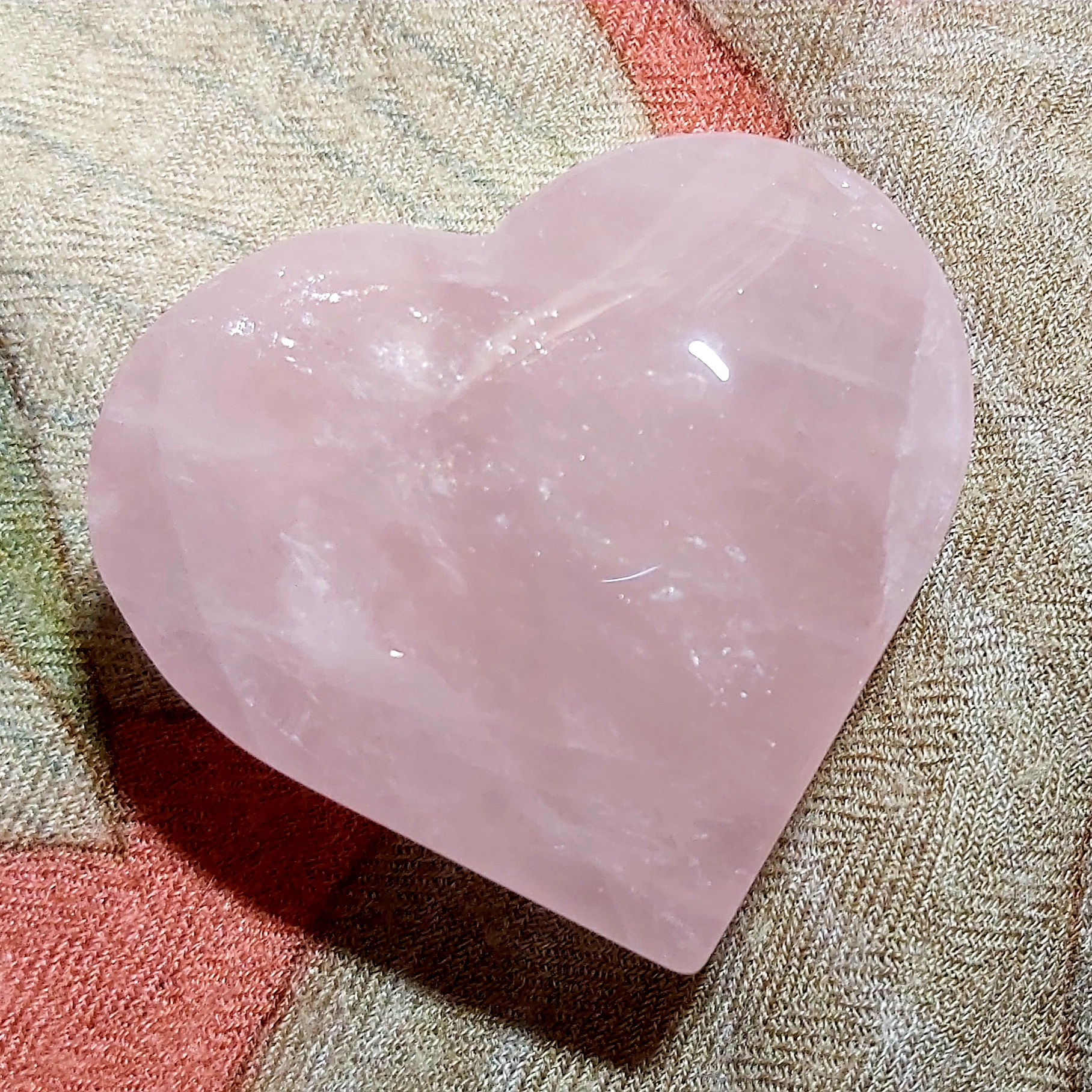 Galet coeur Quartz Rose 50/60mm