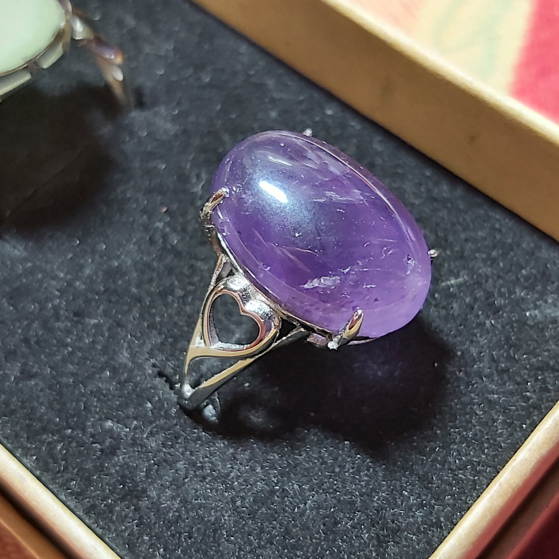 bague argent cabochon pierre naturelle