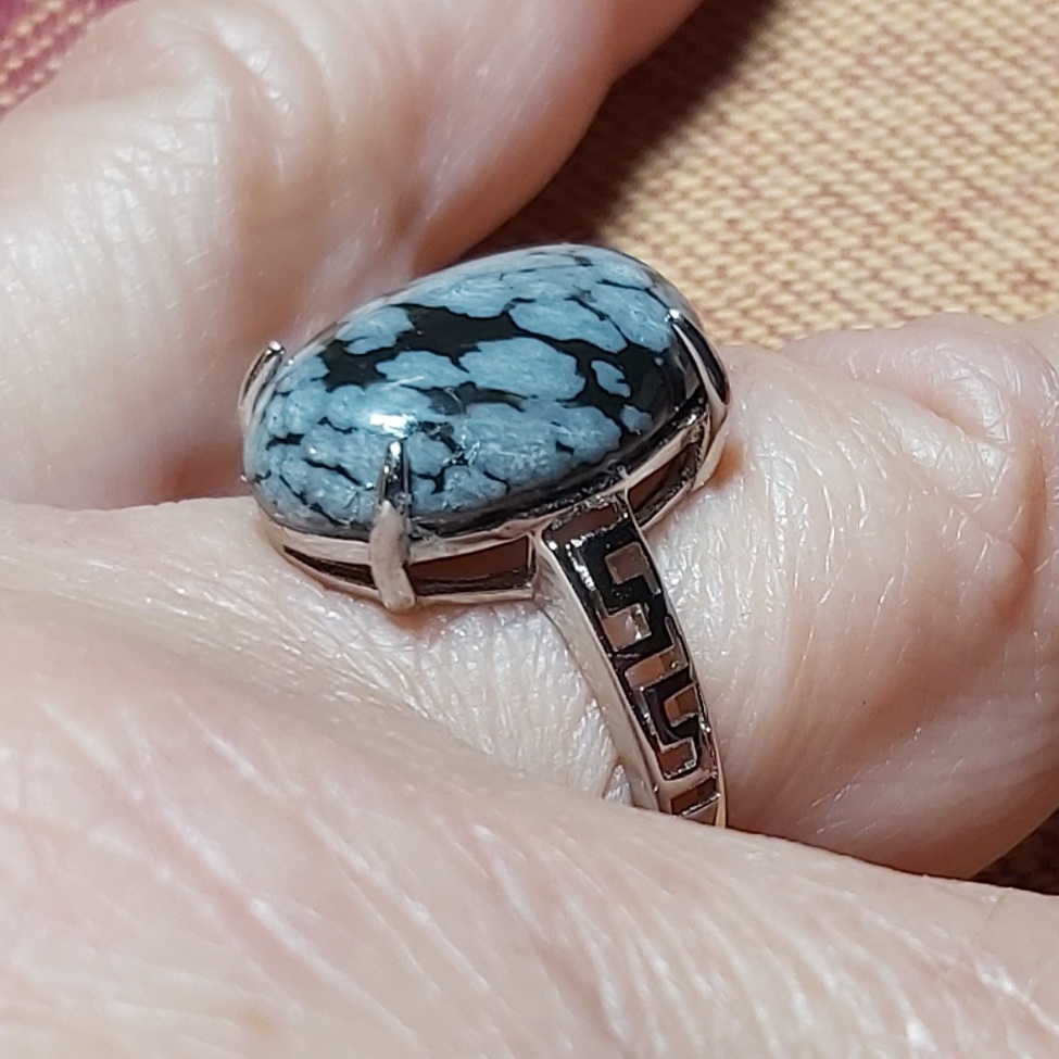 bague argent cabochon pierre naturelle