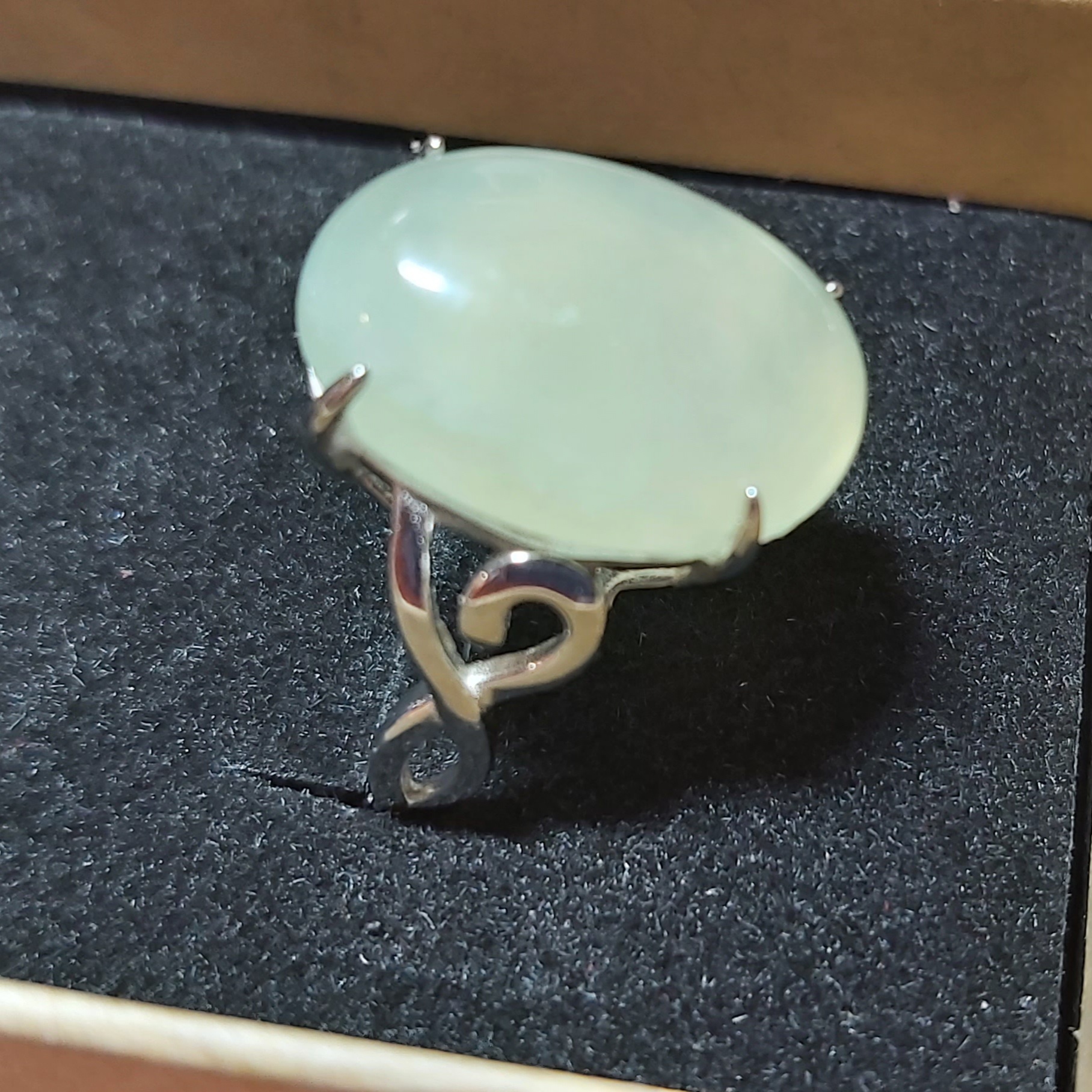 bague argent cabochon pierre naturelle