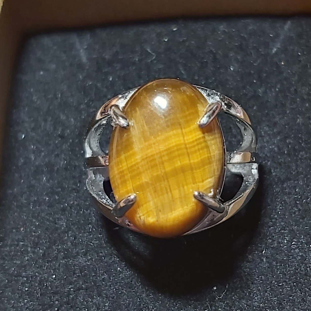 bague argent cabochon pierre naturelle