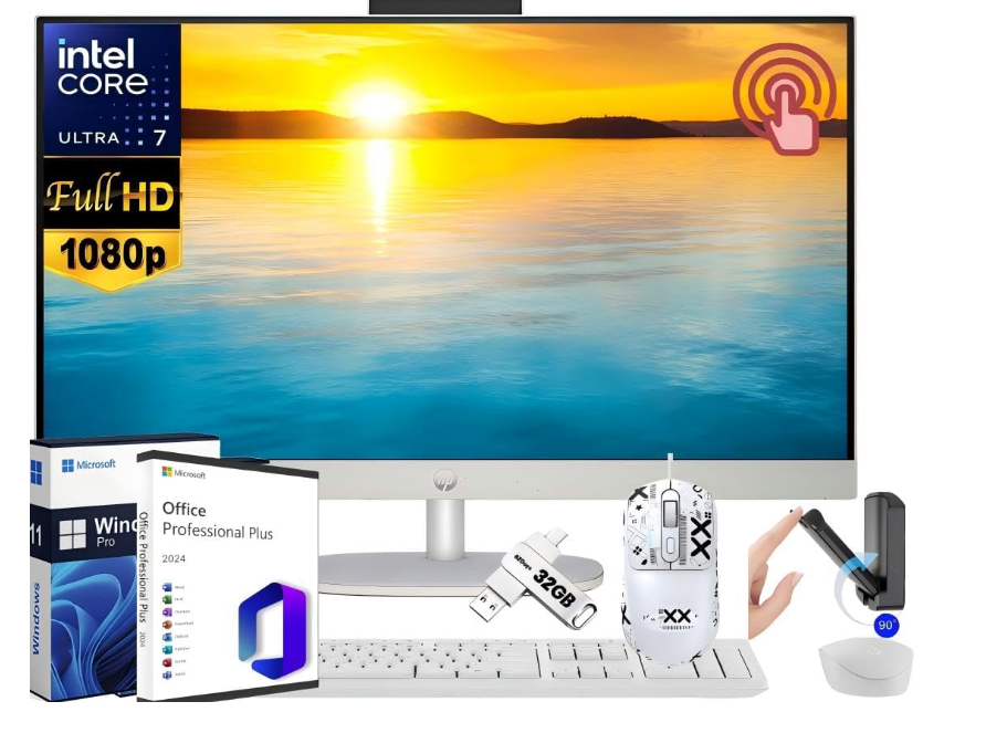 DDR5, 1 TB SSD, Wireless KB & Mouse, Wi-Fi 6, Win 11 Pro+Designed Mouse