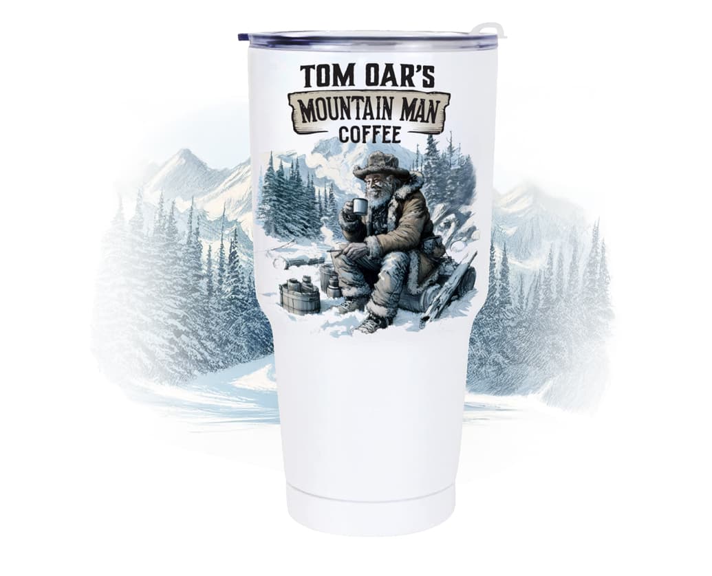 Tom Oar's Mountain Man Coffee Tumbler