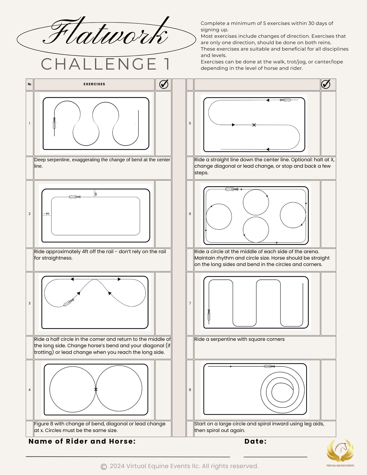 Class 101: Flatwork Challenge 1