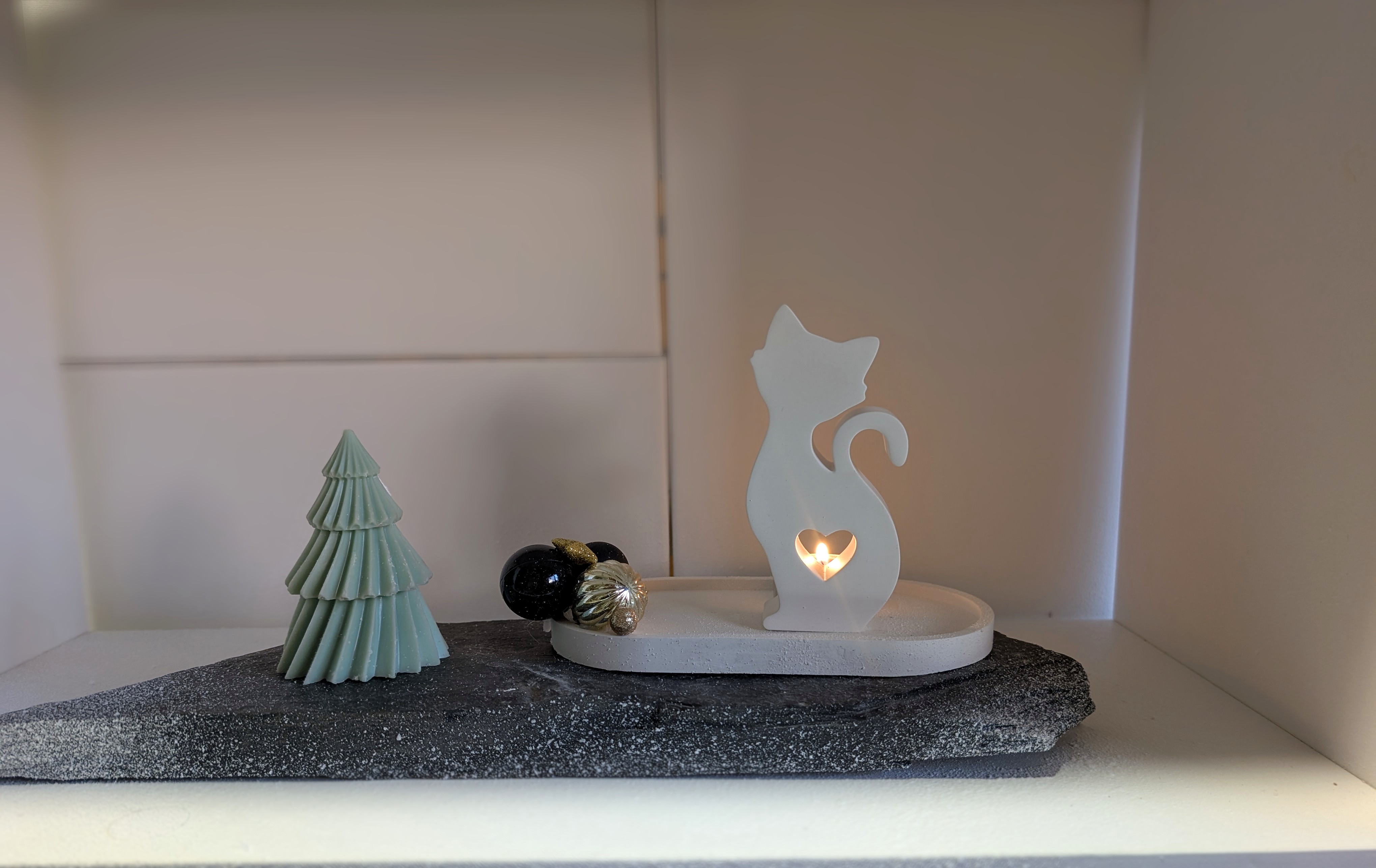 Zauberhafte Herzkatze aus Kerakraft
