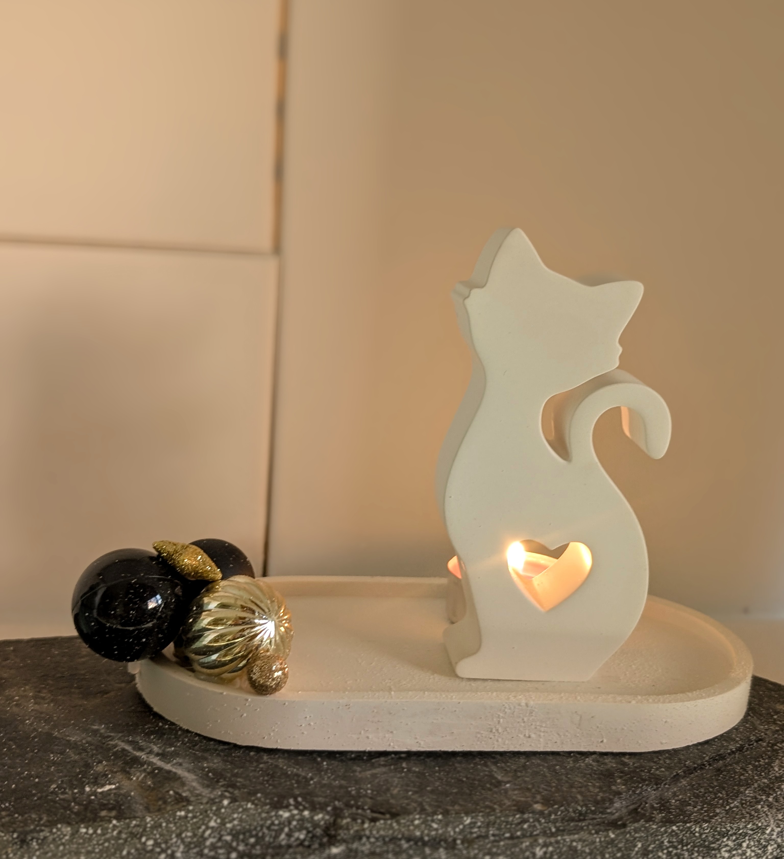 Zauberhafte Herzkatze aus Kerakraft