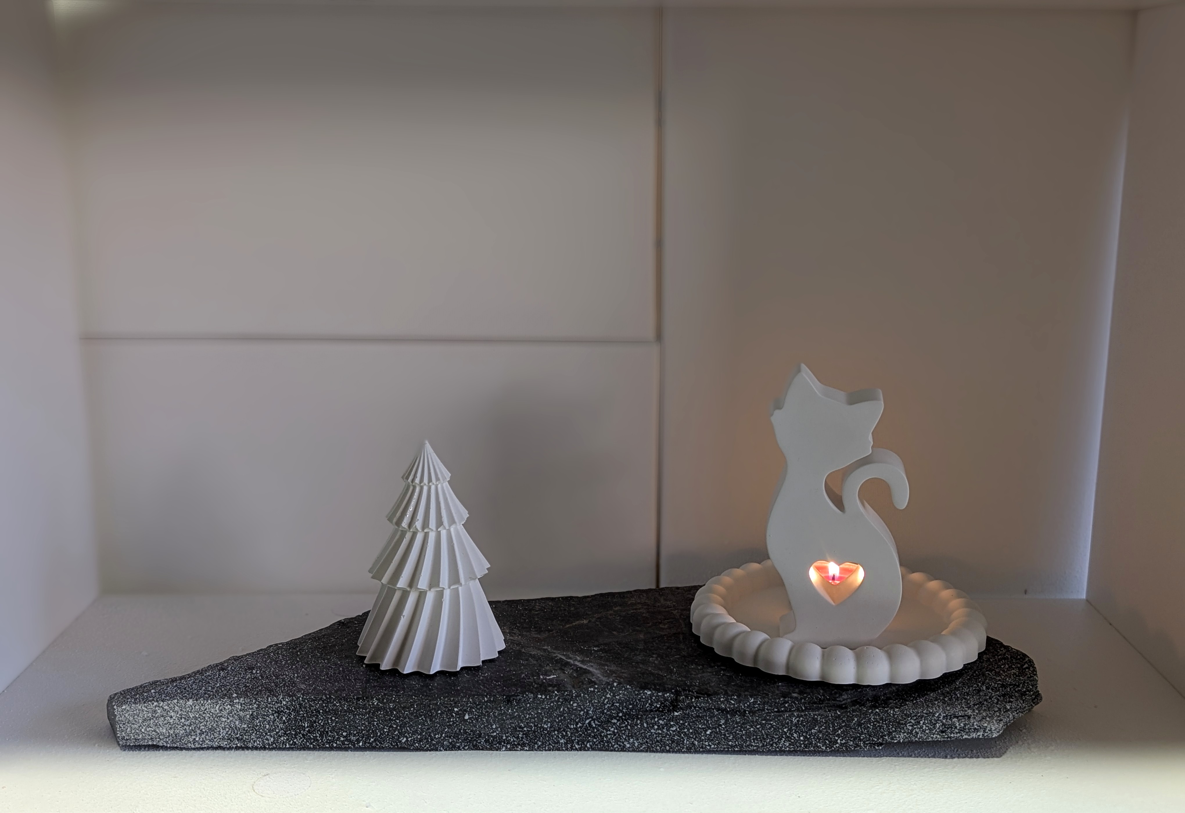 Zauberhafte Herzkatze aus Kerakraft