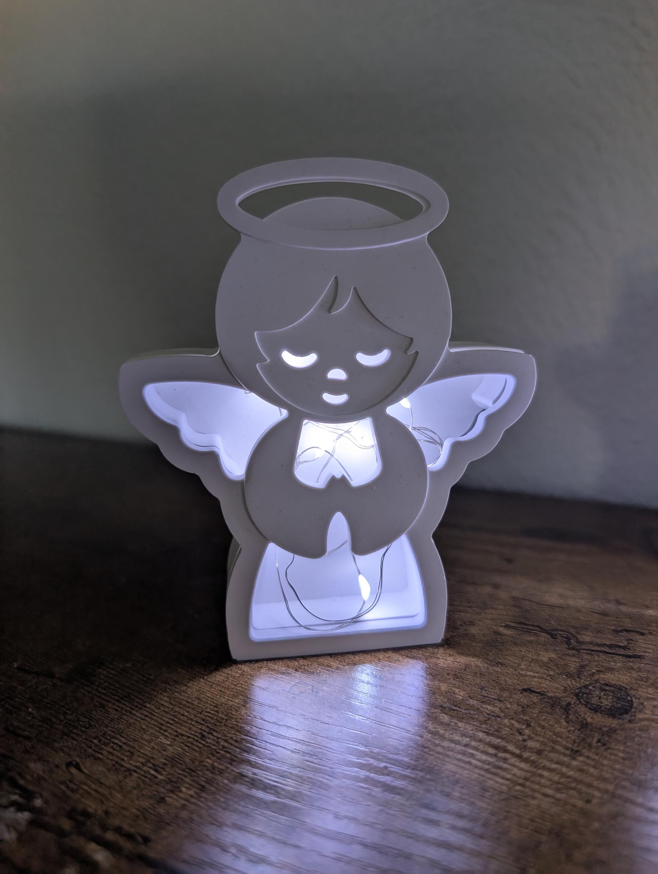 Engel / Winter / Dekoration / Geschenkidee / Wichteln / Lichterkette / Schutzengel / Raysin / Weihnachten / Mutter /