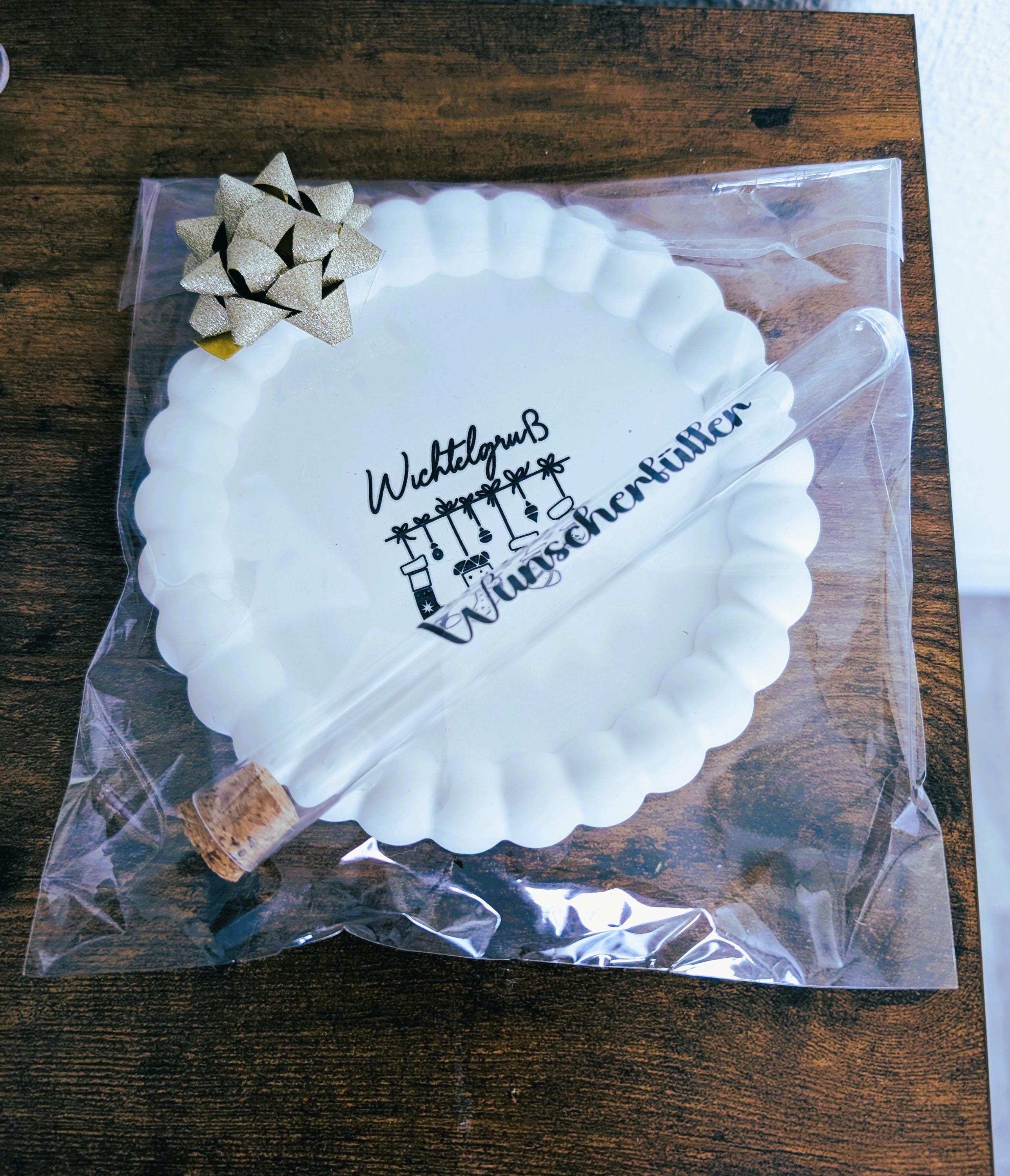 Deko-Schale aus Kerakraft / Handgefertigt / Wichteln / Tischdekoration / Geschenk / Winter / Bubble-Teller / Untersetzer / Wichtelgeschenk
