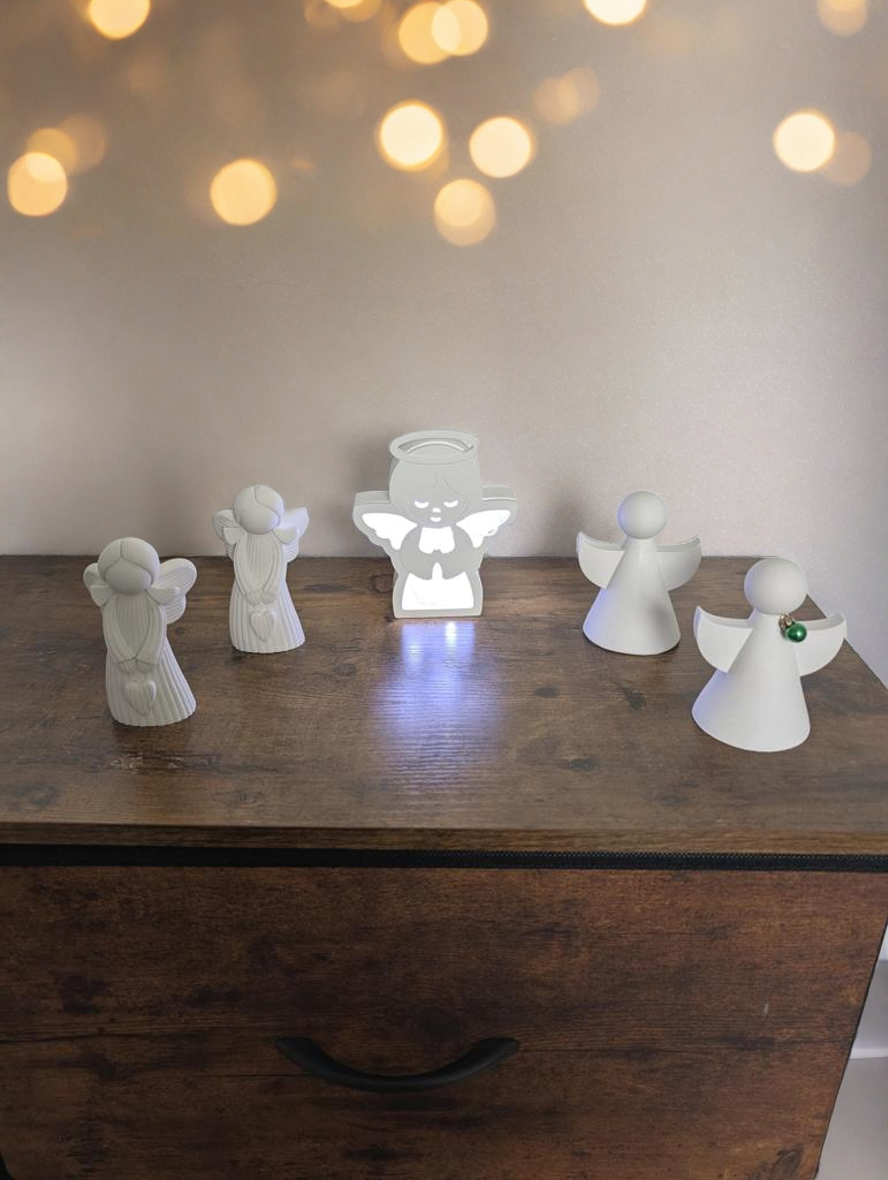Engel / Winter / Dekoration / Geschenkidee / Wichteln / Lichterkette / Schutzengel / Raysin / Weihnachten / Mutter /