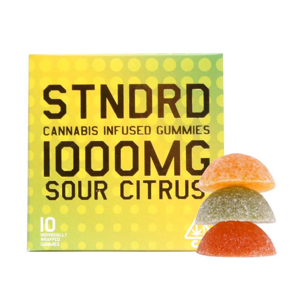 STNDRD - Cannabis Infused Gummies - 1000mg - Sour Citrus