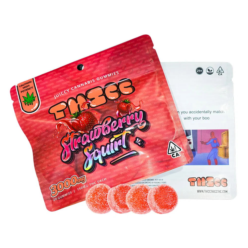 Thicc - Juiccy Cannabis Gummies - Strawberry Squirt - 3000mg