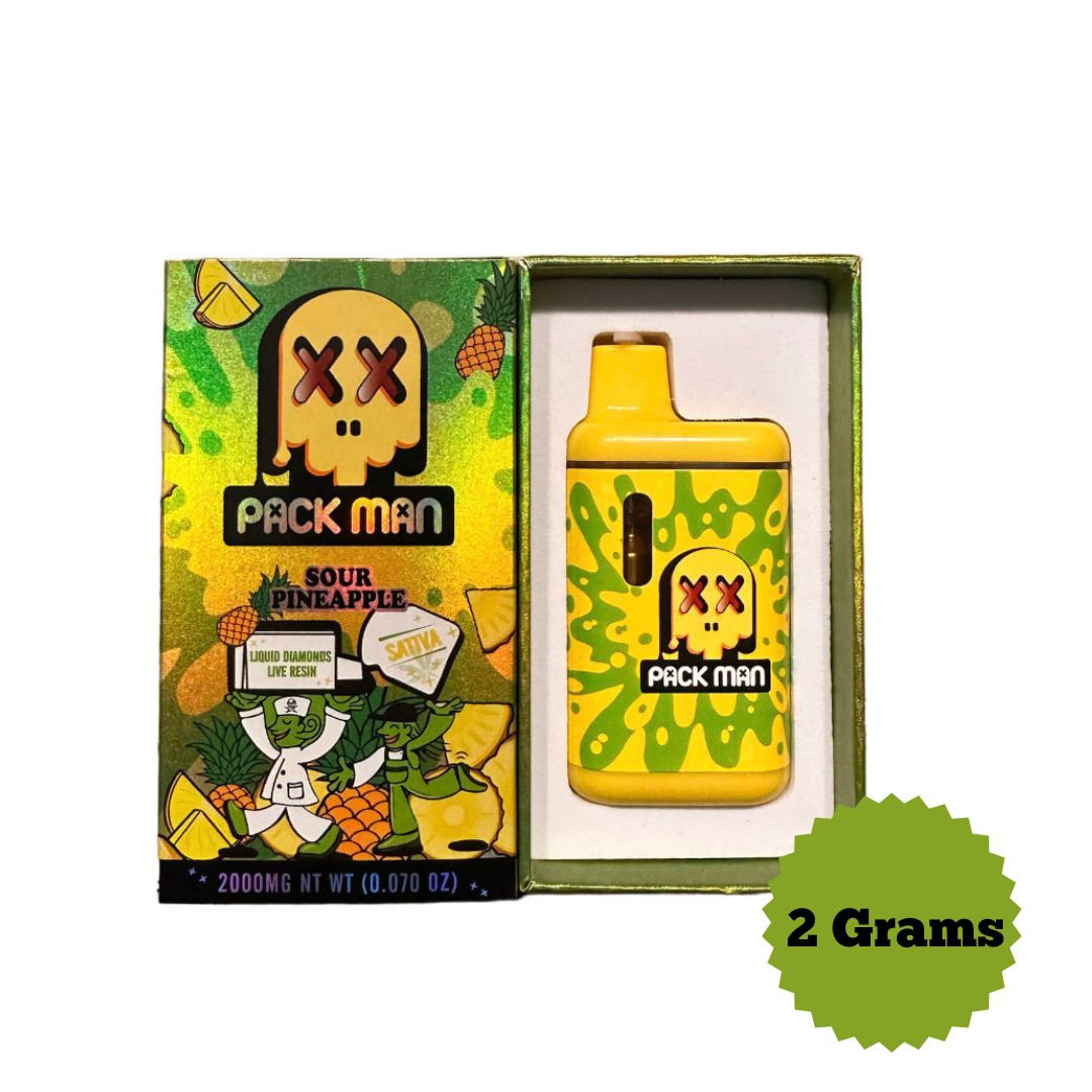 Packman - Liquid Diamonds - 2000mg - Sour Pineapple - Sativa - Disposable Vape