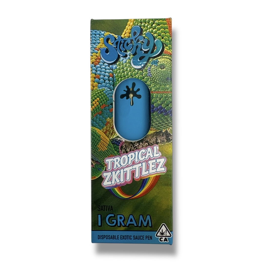 StickyAF - 1 Gram - Exotic Sauce Vape Pen - Tropical Zkittlez - Sativa